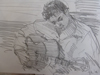 Drawing by Tony Green - "MANOUCHE GUITARIST"