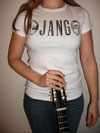 Women's Distressed "DJANGO" Gypsy Jazz White T-Shirt