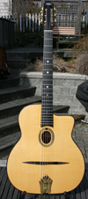 2009 Dupont BUSATO Luxe Oval Hole Guitar CUSTOM (Indian Rosewood Back and Sides, Ebony Binding) with