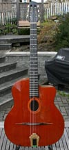1979 JP Favino 14 Fret Oval Hole Guitar #667 (Cedar Top - Indian Rosewood Back and Sides) OHSC