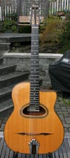 Jean-Pierre 1996 Favino 12 Fret LONG SCALE D Hole Guitar #1087 (Mahogany Back and Sides) with HSC