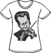 Women's Stephane Grappelli B&W Caricature T-Shirt