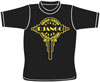 Gold Glitter Headstock Logo Style "Django" and "Gypsy Jazz" Black T-Shirt