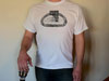 Distressed D Hole "Grande Bouche" Gypsy Jazz White T-Shirt