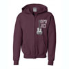 Selmer and "Gypsy Jazz" Hooded Zip Sweatshirt Maroon