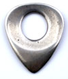 Dugain Contoured Pick (No Index Imprint with Hole) - Silver