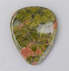 Dugain Contoured Pick - Unakite