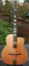 Moreno’s Maurice Dupont 1993 Solid Maple Favino Style Oval Hole Guitar with Hardshell Case (Very Rar