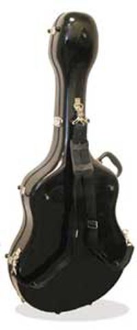 FIBERGLASS JUMBO GYPSY GUITAR CASE, BLACK