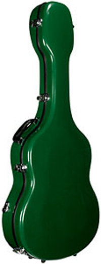 FIBERGLASS JUMBO GYPSY GUITAR CASE, GREEN