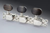 Schaller Classic Deluxe Tuners (Nickel - Ebony Buttons)